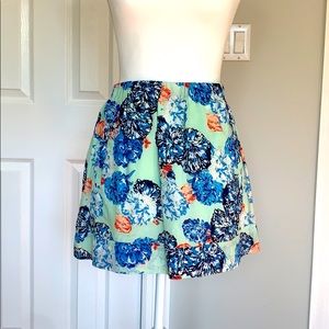 J. Crew Cotton Floral Skirt